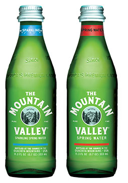Mountain Valley Spring Water 333 ml Glass Bottle - 24/Case